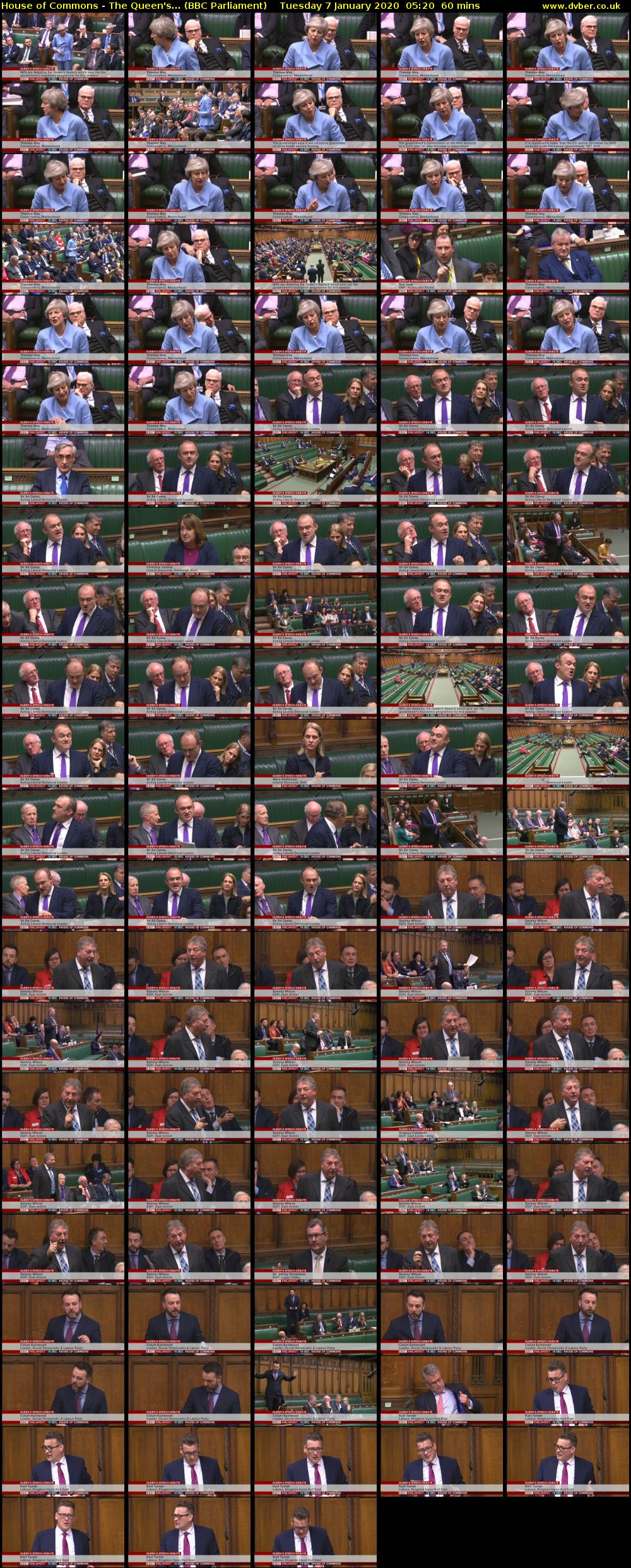 House of Commons - The Queen's... (BBC Parliament) Tuesday 7 January 2020 05:20 - 06:20