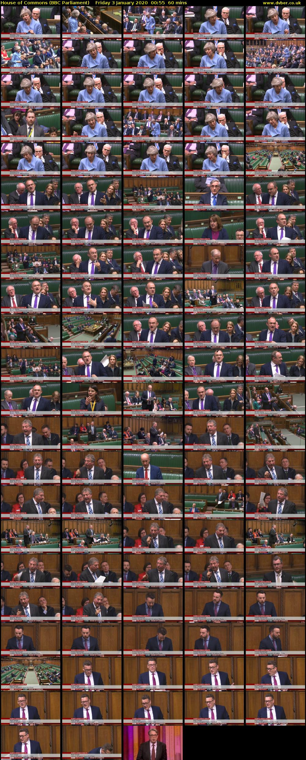 House of Commons (BBC Parliament) Friday 3 January 2020 00:55 - 01:55