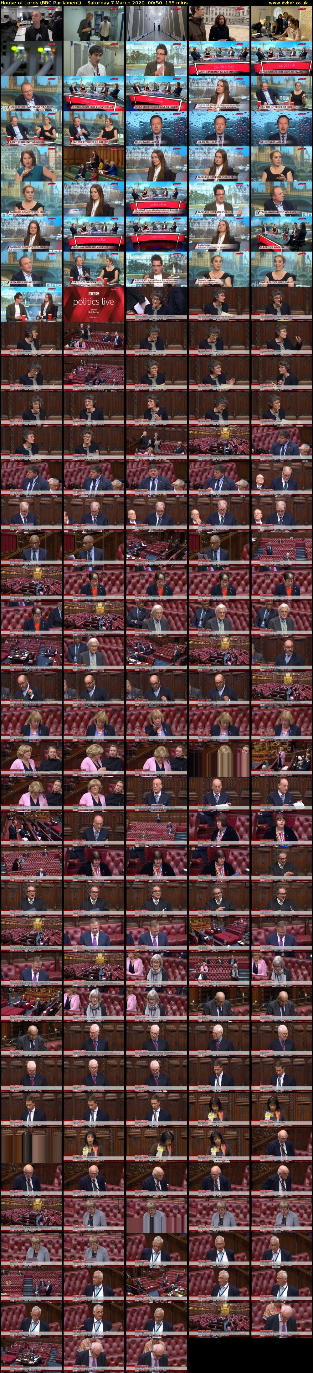 House of Lords (BBC Parliament) Saturday 7 March 2020 00:50 - 03:05