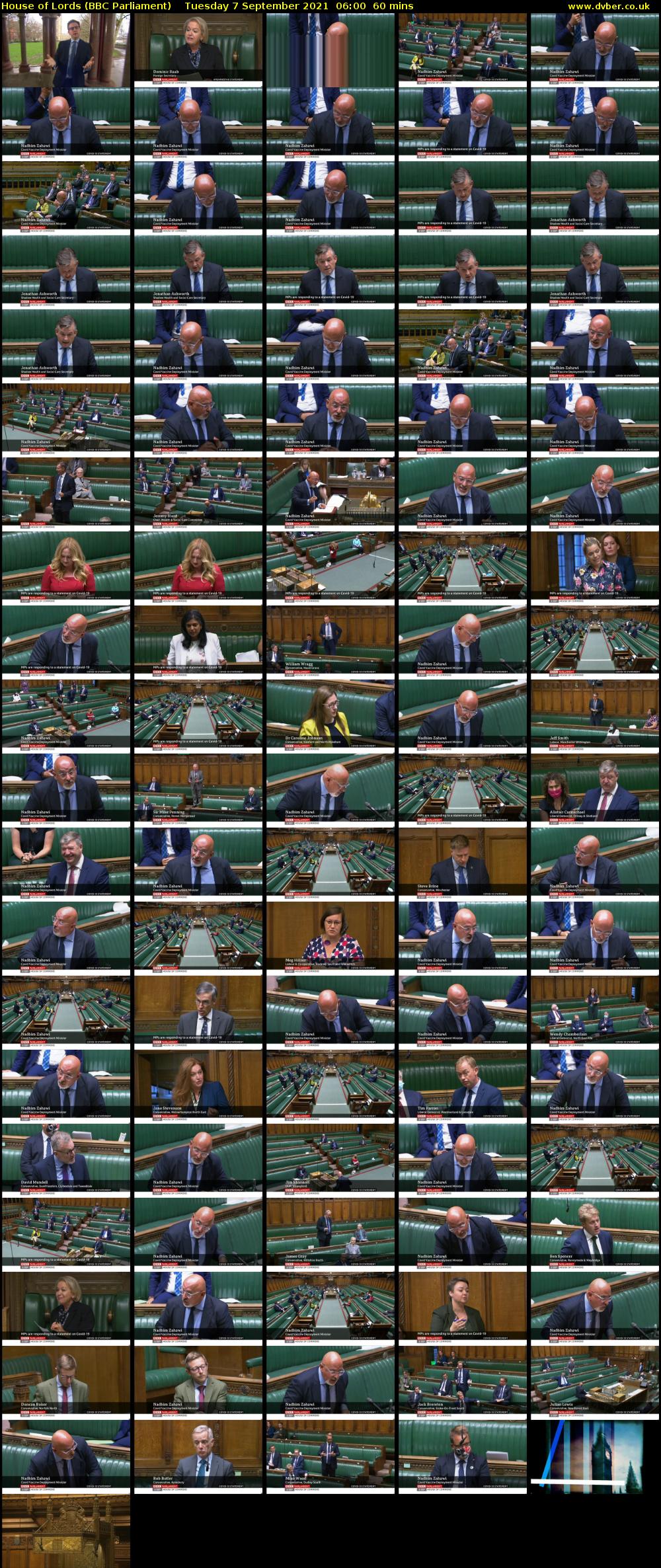 House of Lords (BBC Parliament) Tuesday 7 September 2021 06:00 - 07:00