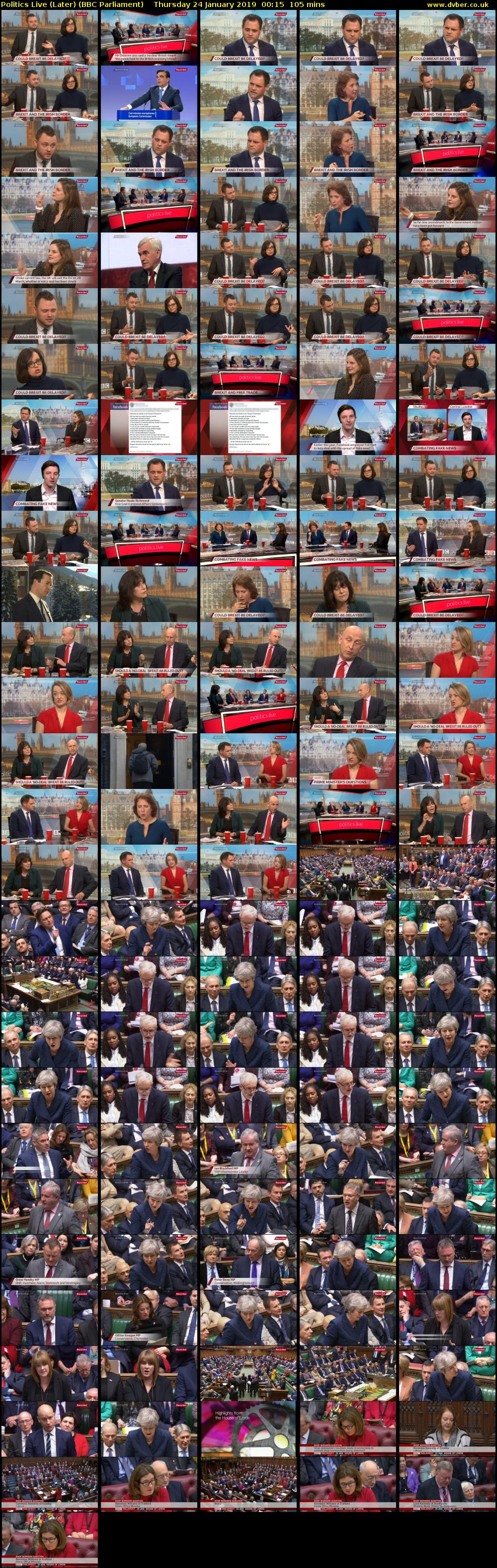 Politics Live (Later) (BBC Parliament) Thursday 24 January 2019 00:15 - 02:00