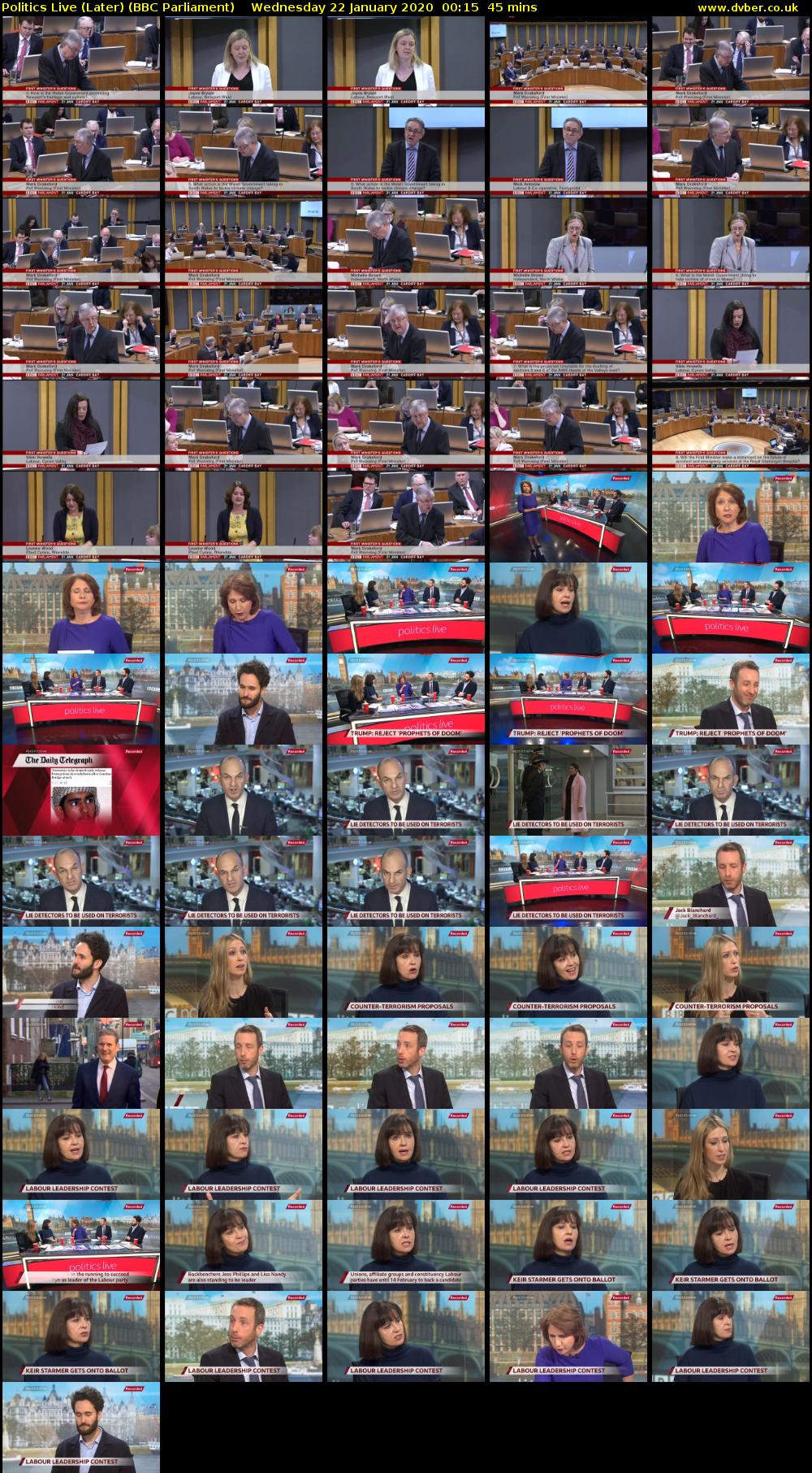 Politics Live (Later) (BBC Parliament) Wednesday 22 January 2020 00:15 - 01:00