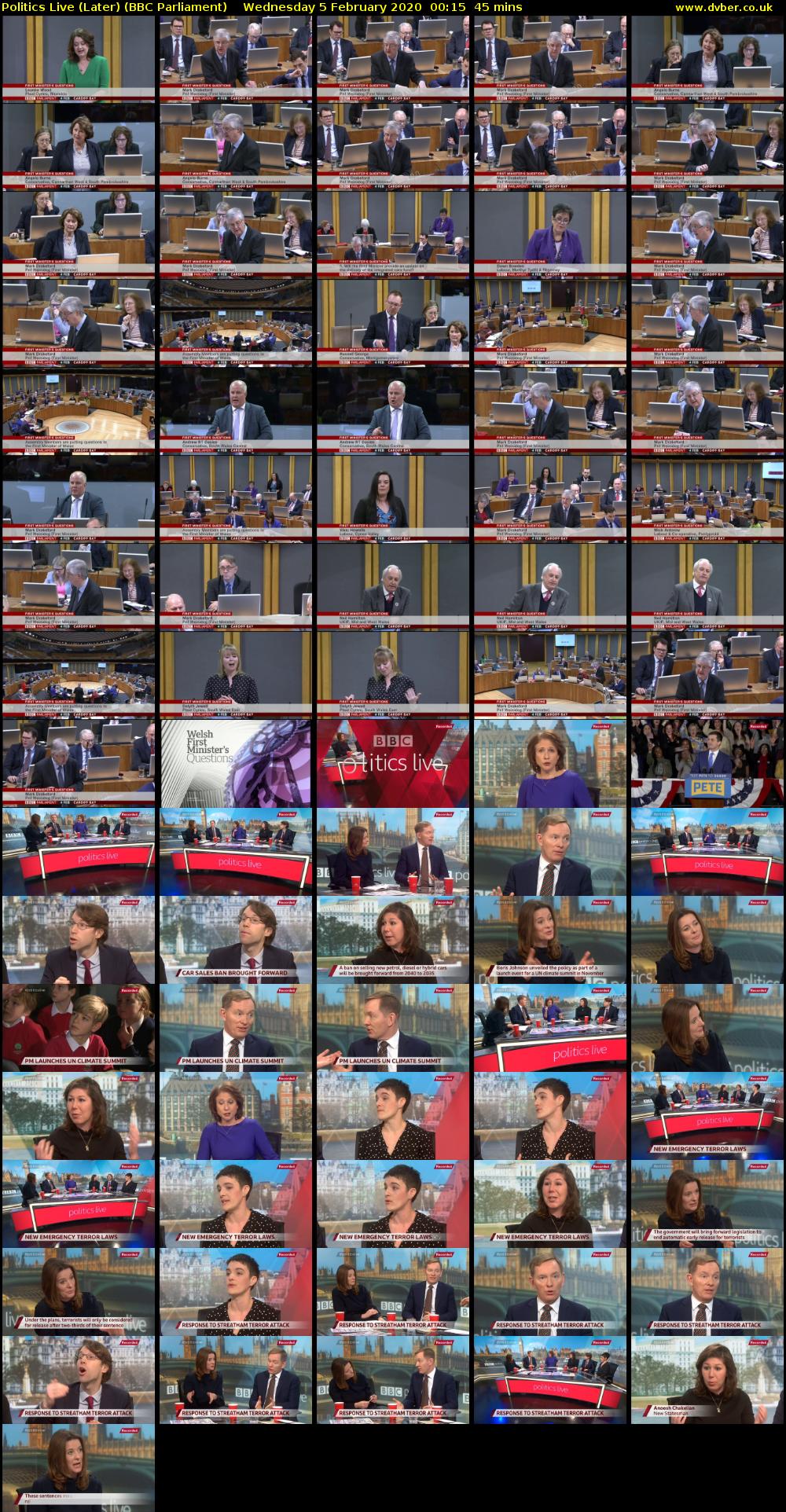 Politics Live (Later) (BBC Parliament) Wednesday 5 February 2020 00:15 - 01:00