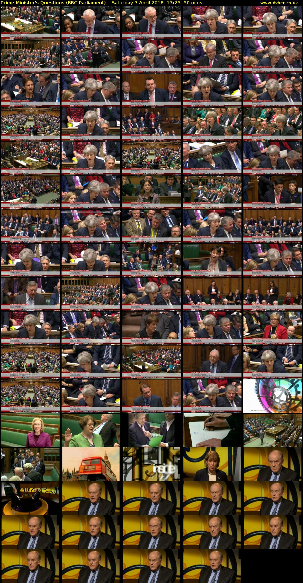 Prime Minister's Questions (BBC Parliament) Saturday 7 April 2018 14:25 - 15:15