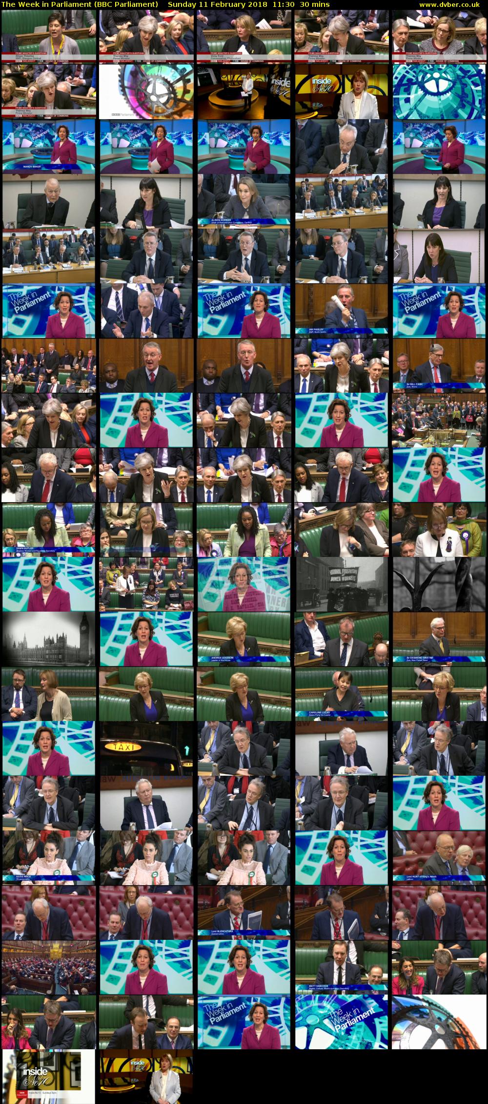 The Week in Parliament (BBC Parliament) Sunday 11 February 2018 11:30 - 12:00