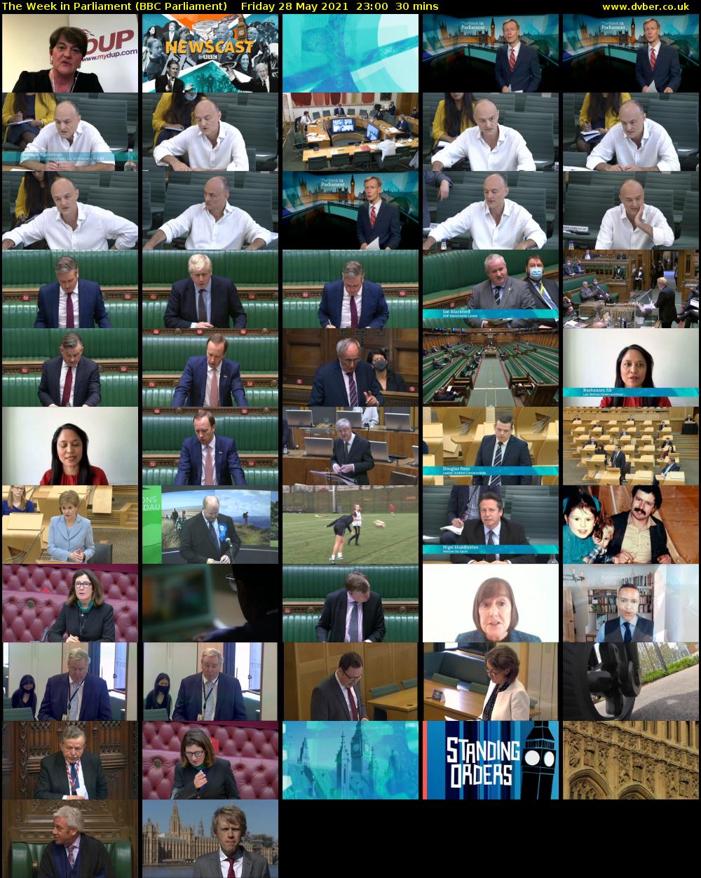 The Week in Parliament (BBC Parliament) Friday 28 May 2021 23:00 - 23:30