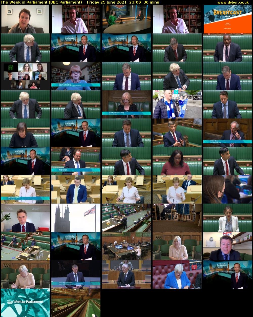 The Week in Parliament (BBC Parliament) Friday 25 June 2021 23:00 - 23:30
