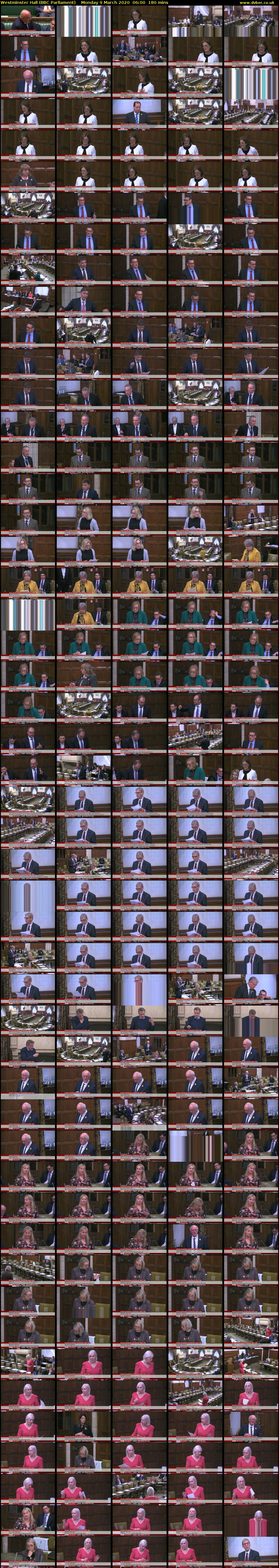 Westminster Hall (BBC Parliament) Monday 9 March 2020 06:00 - 09:00