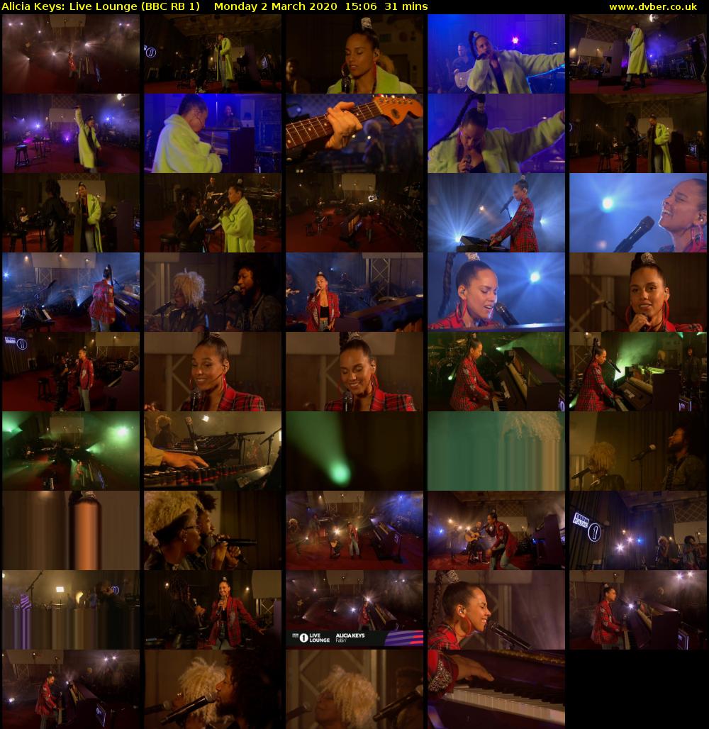Alicia Keys: Live Lounge (BBC RB 1) Monday 2 March 2020 15:06 - 15:37