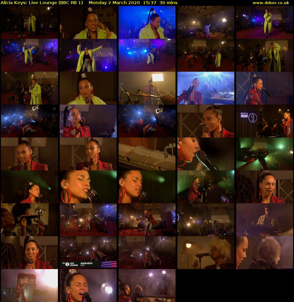 Alicia Keys: Live Lounge (BBC RB 1) Monday 2 March 2020 15:37 - 16:07
