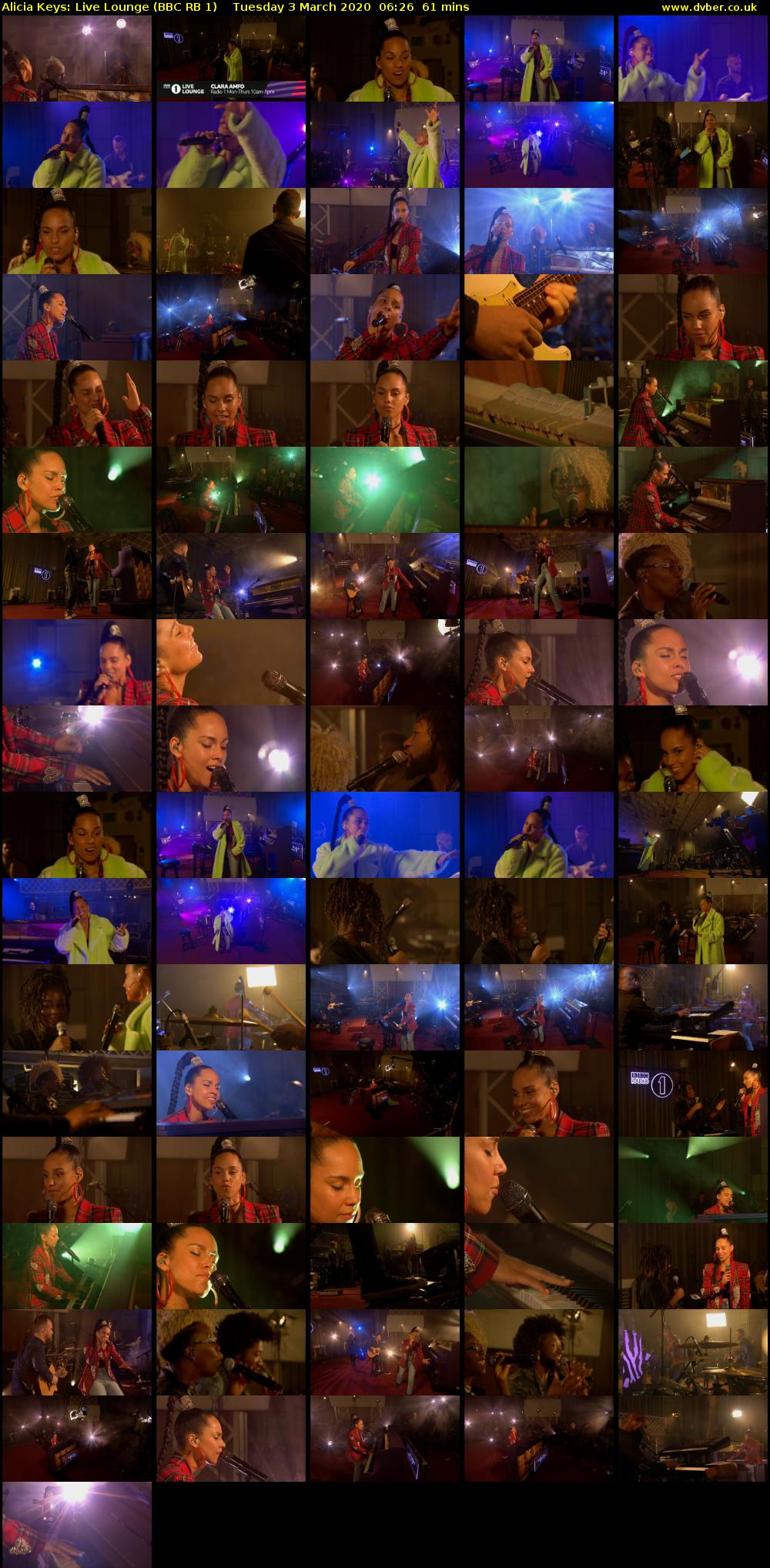 Alicia Keys: Live Lounge (BBC RB 1) Tuesday 3 March 2020 06:26 - 07:27