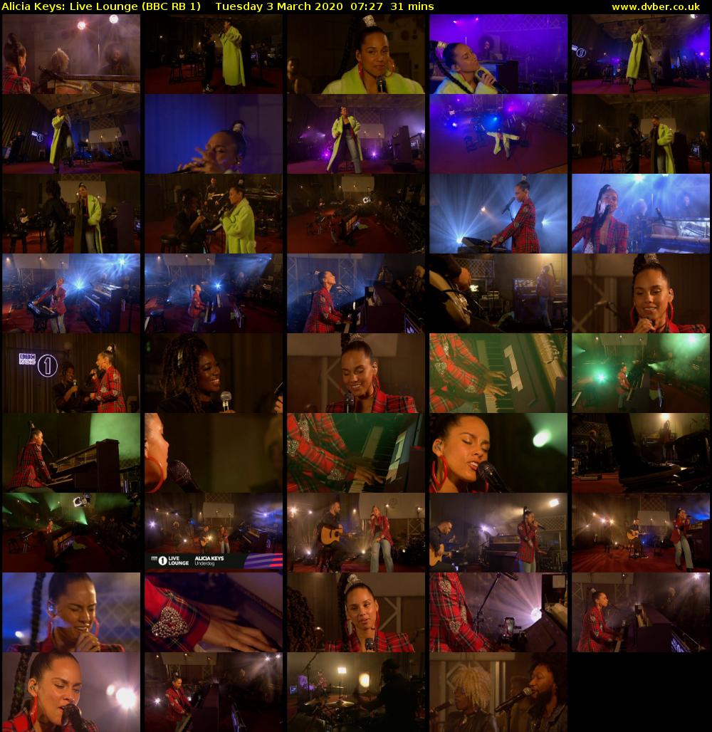 Alicia Keys: Live Lounge (BBC RB 1) Tuesday 3 March 2020 07:27 - 07:58