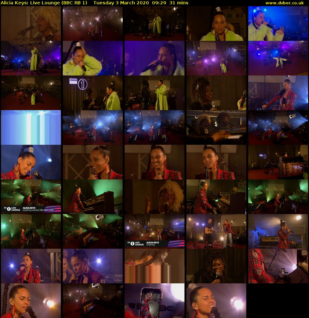 Alicia Keys: Live Lounge (BBC RB 1) Tuesday 3 March 2020 09:29 - 10:00