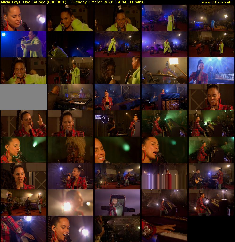 Alicia Keys: Live Lounge (BBC RB 1) Tuesday 3 March 2020 14:04 - 14:35