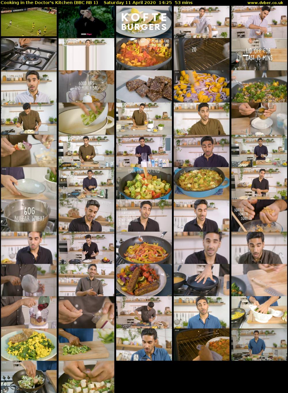 Cooking in the Doctor's Kitchen (BBC RB 1) Saturday 11 April 2020 14:25 - 15:18