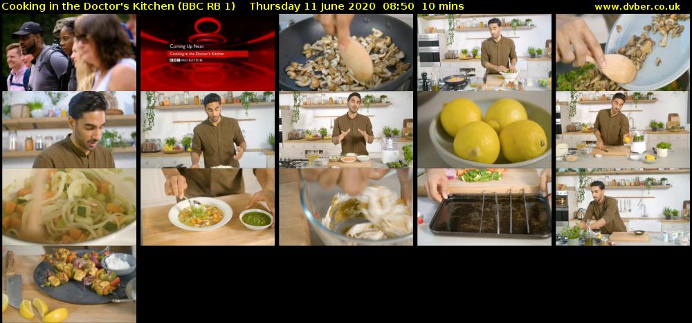 Cooking in the Doctor's Kitchen (BBC RB 1) Thursday 11 June 2020 08:50 - 09:00