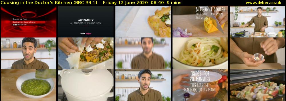 Cooking in the Doctor's Kitchen (BBC RB 1) Friday 12 June 2020 08:40 - 08:49