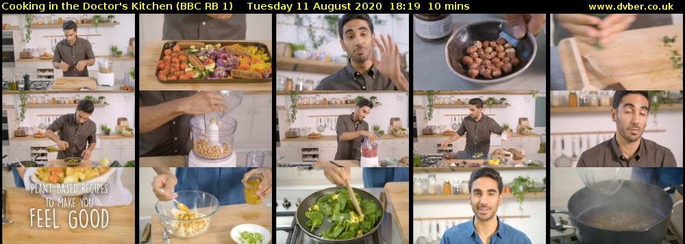 Cooking in the Doctor's Kitchen (BBC RB 1) Tuesday 11 August 2020 18:19 - 18:29