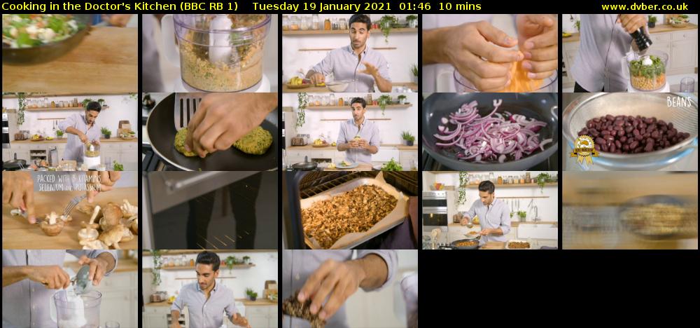 Cooking in the Doctor's Kitchen (BBC RB 1) Tuesday 19 January 2021 01:46 - 01:56