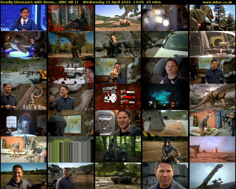 Deadly Dinosaurs with Steve... (BBC RB 1) Wednesday 22 April 2020 13:05 - 13:30