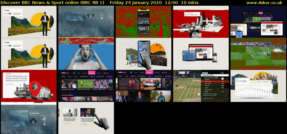 Discover BBC News & Sport online (BBC RB 1) Friday 24 January 2020 12:00 - 12:10