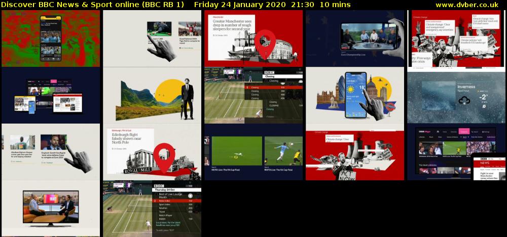 Discover BBC News & Sport online (BBC RB 1) Friday 24 January 2020 21:30 - 21:40