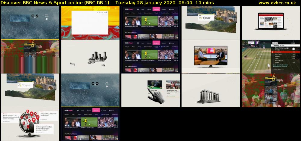 Discover BBC News & Sport online (BBC RB 1) Tuesday 28 January 2020 06:00 - 06:10