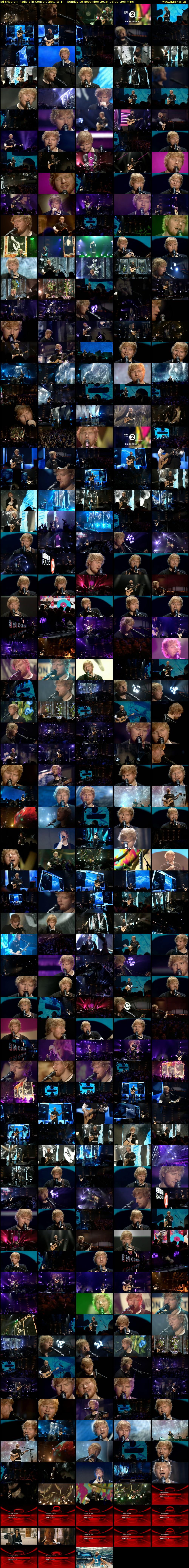 Ed Sheeran: Radio 2 in Concert (BBC RB 1) Sunday 18 November 2018 06:00 - 09:25