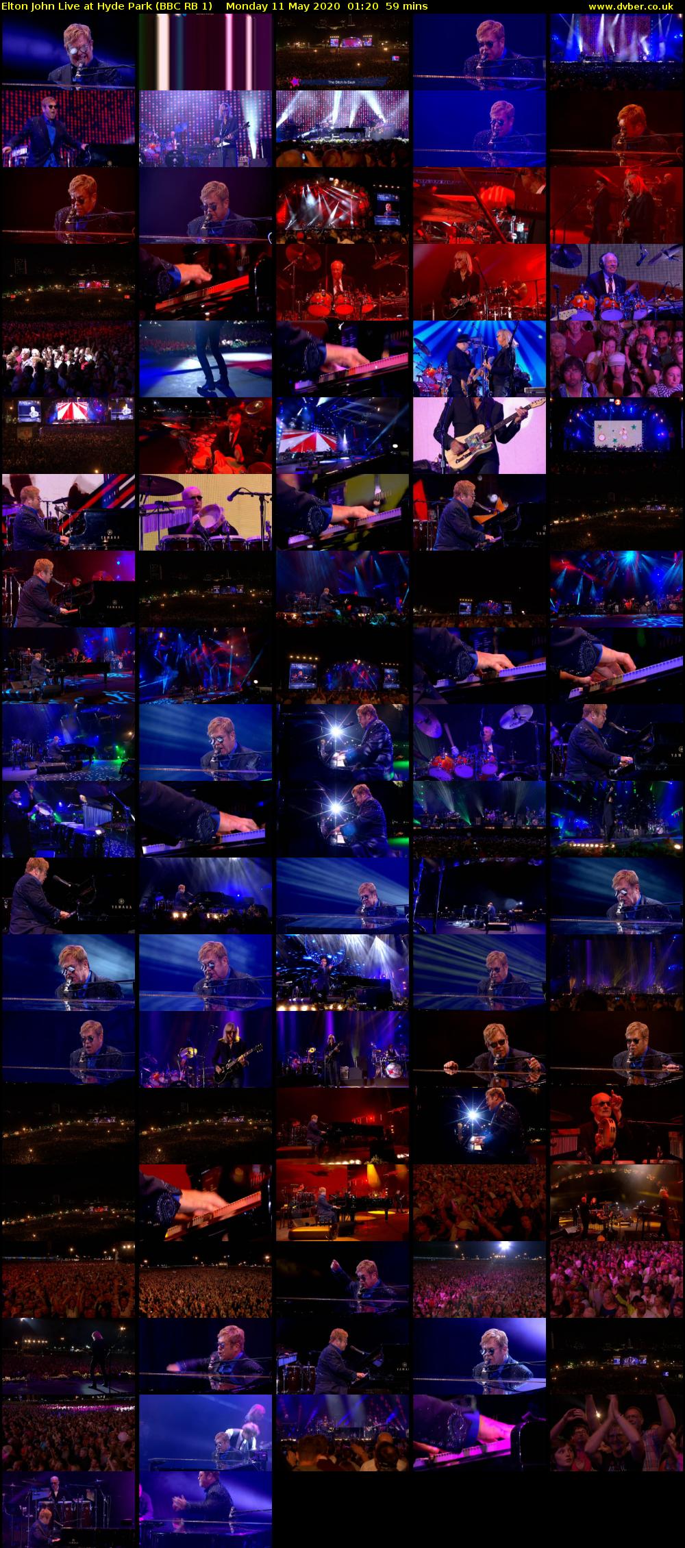 Elton John Live at Hyde Park (BBC RB 1) Monday 11 May 2020 01:20 - 02:19