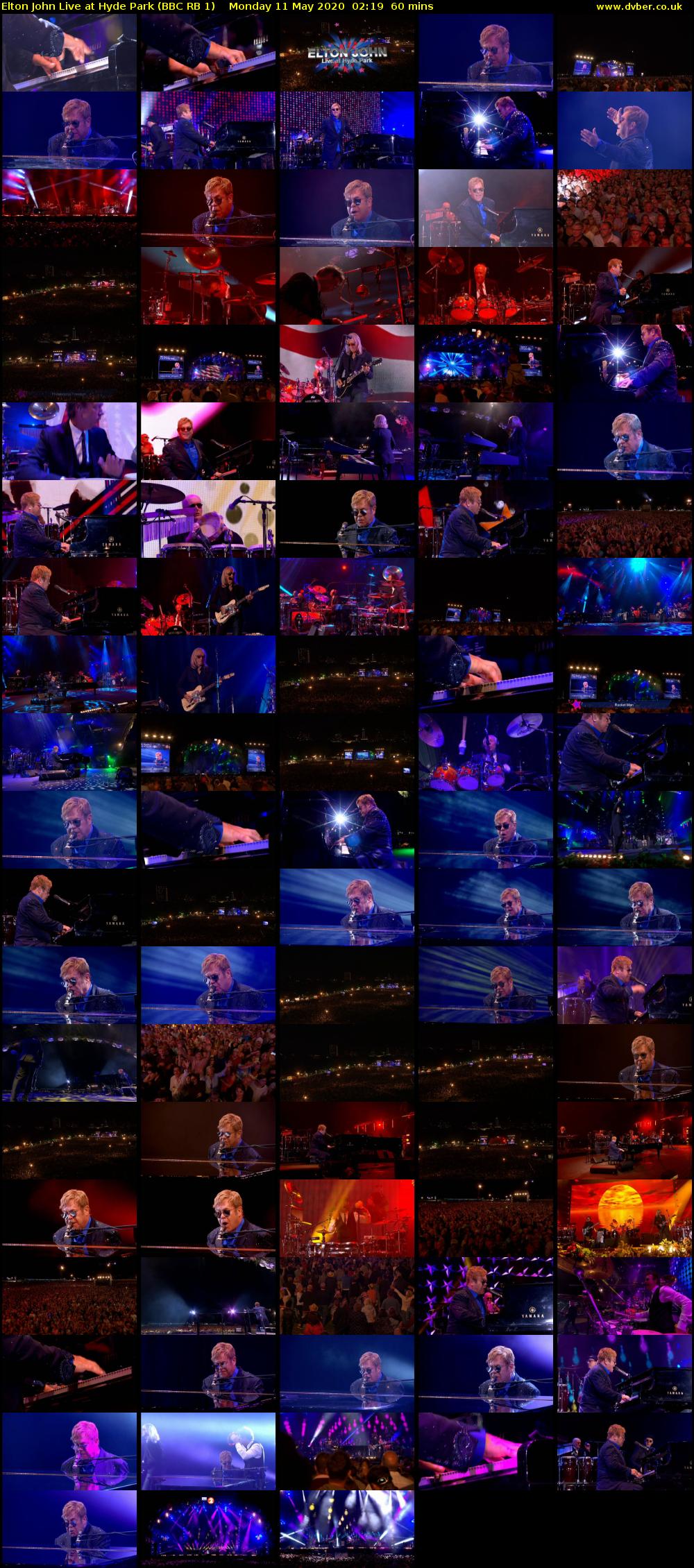 Elton John Live at Hyde Park (BBC RB 1) Monday 11 May 2020 02:19 - 03:19
