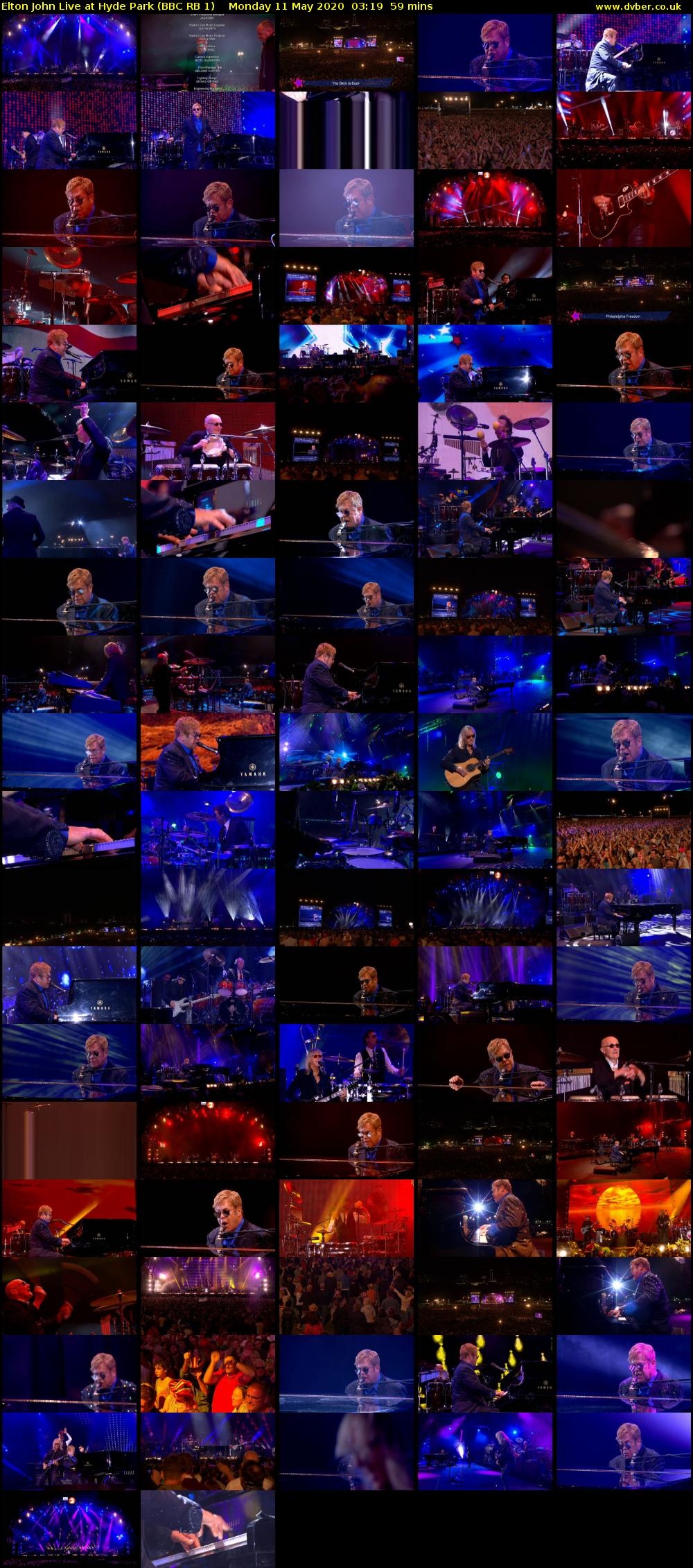Elton John Live at Hyde Park (BBC RB 1) Monday 11 May 2020 03:19 - 04:18