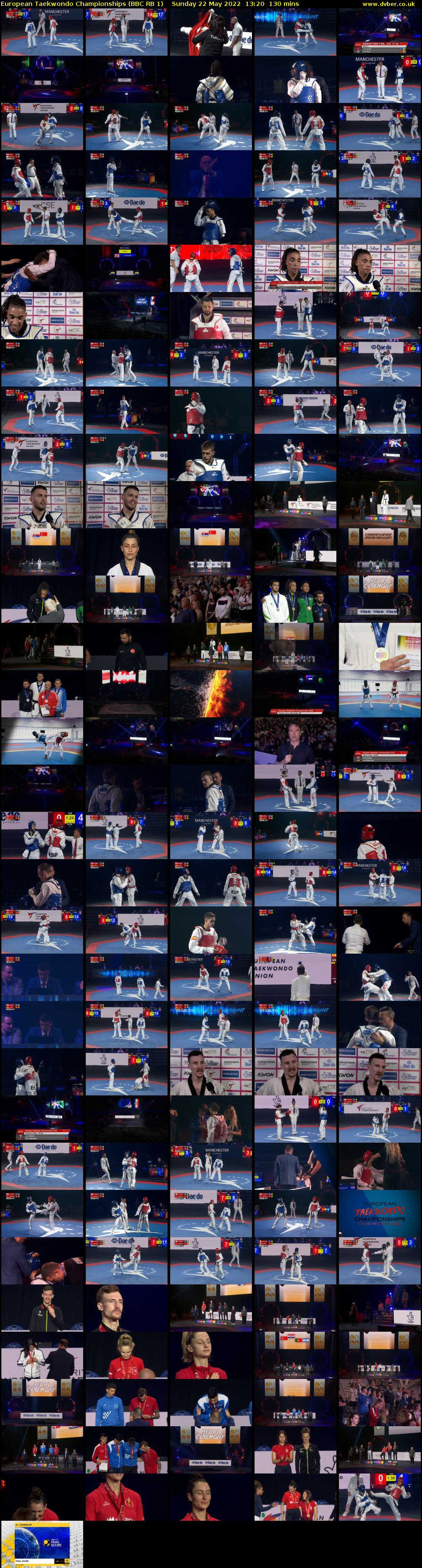 European Taekwondo Championships (BBC RB 1) Sunday 22 May 2022 13:20 - 15:30
