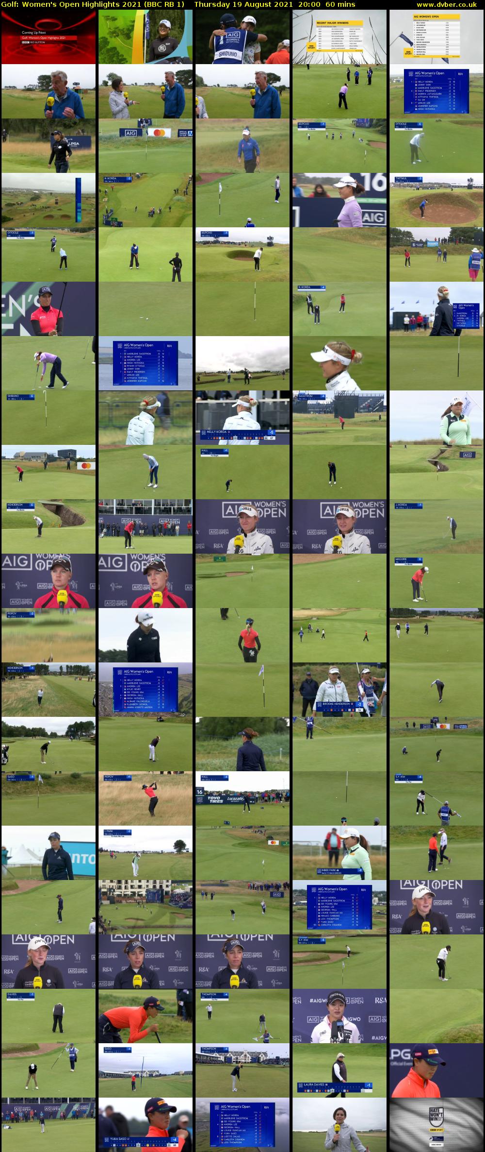 Golf: Women's Open Highlights 2021 (BBC RB 1) Thursday 19 August 2021 20:00 - 21:00