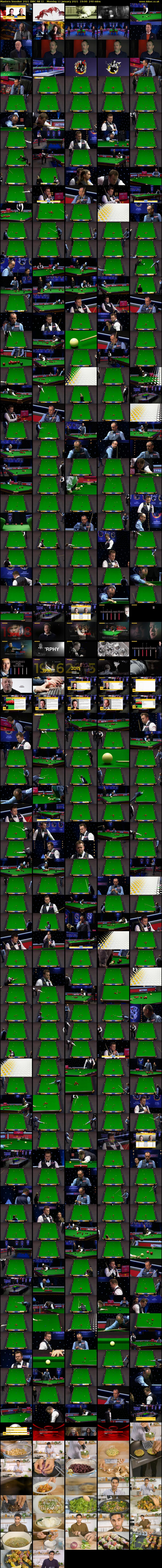 Masters Snooker 2021 (BBC RB 1) Monday 11 January 2021 19:00 - 23:00
