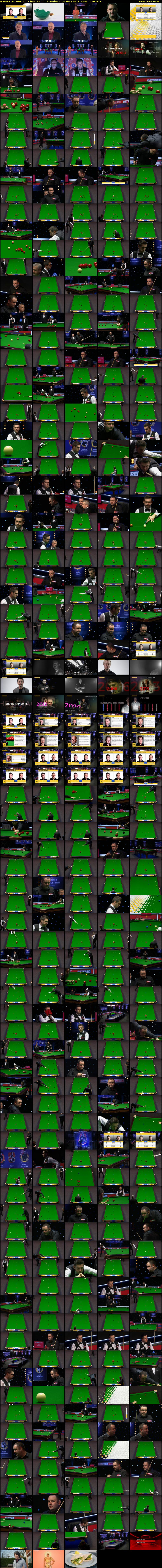 Masters Snooker 2021 (BBC RB 1) Tuesday 12 January 2021 19:00 - 23:00