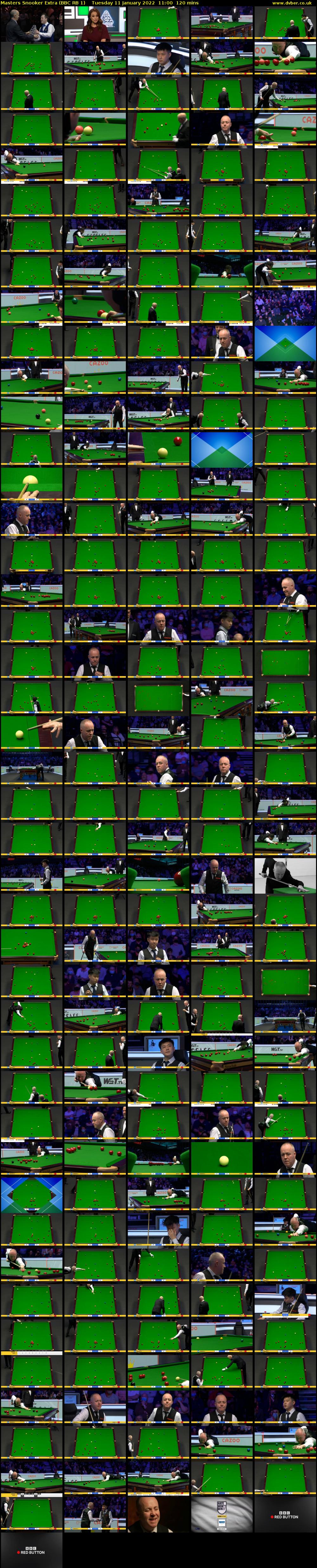 Masters Snooker Extra (BBC RB 1) Tuesday 11 January 2022 11:00 - 13:00