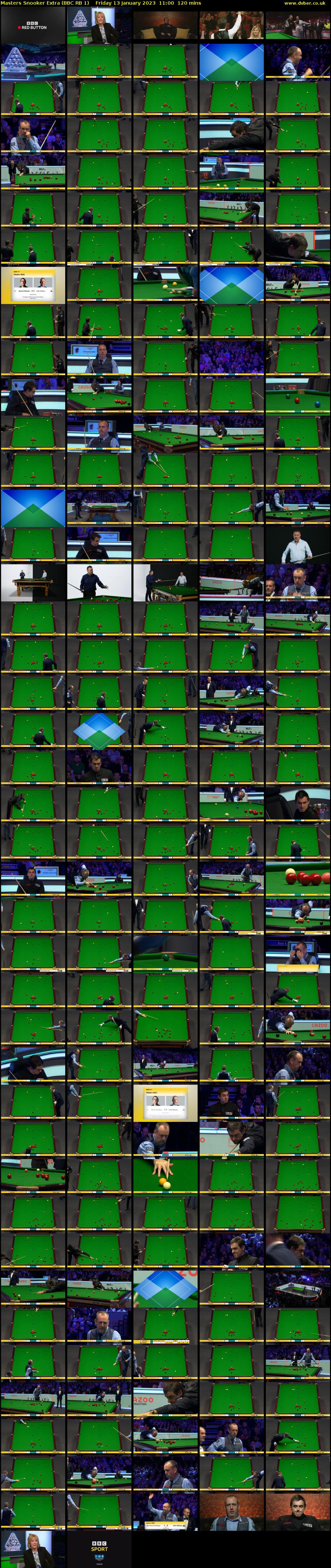 Masters Snooker Extra (BBC RB 1) Friday 13 January 2023 11:00 - 13:00
