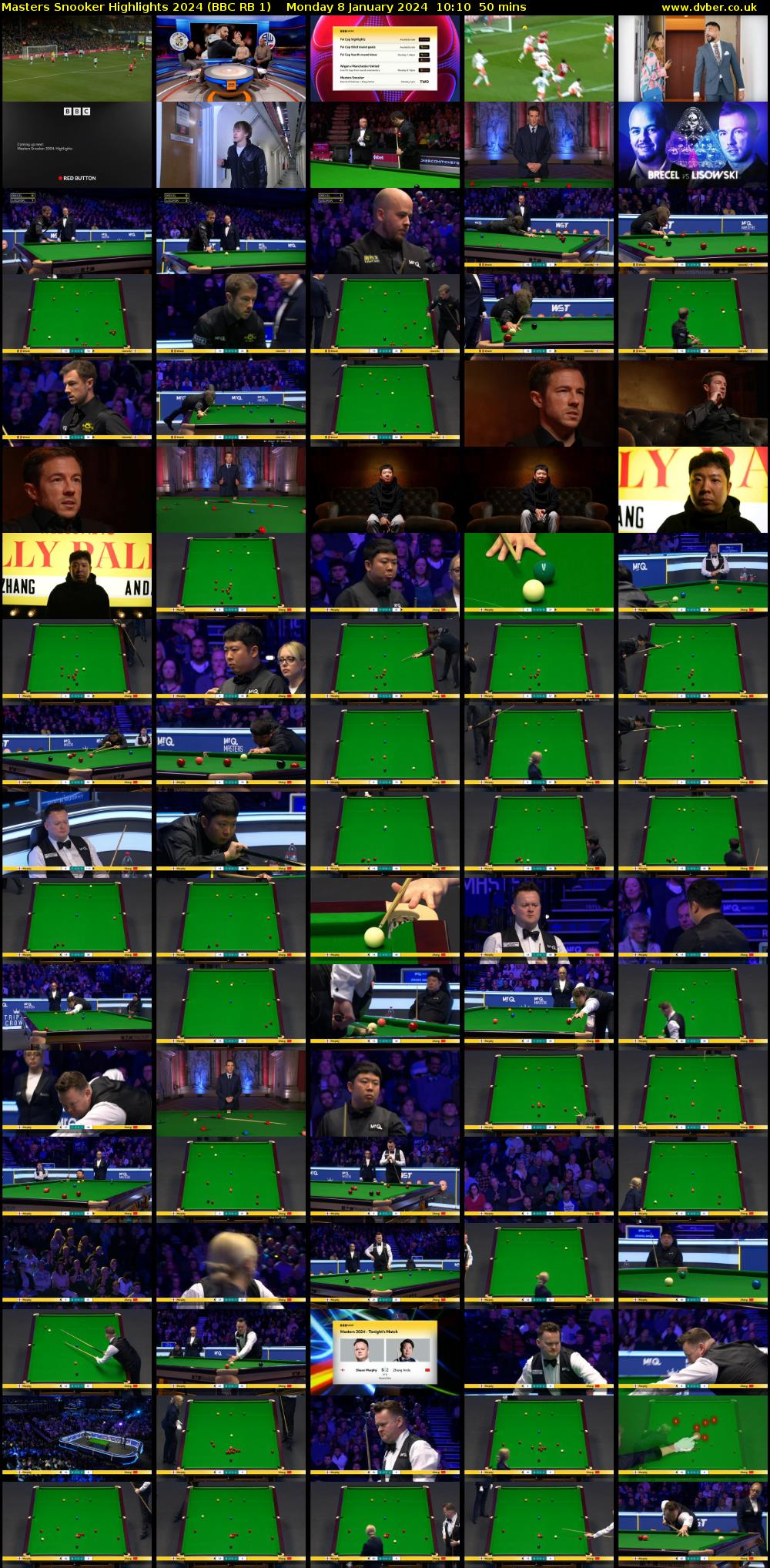 Masters Snooker Highlights 2024 (BBC RB 1) Monday 8 January 2024 10:10 - 11:00