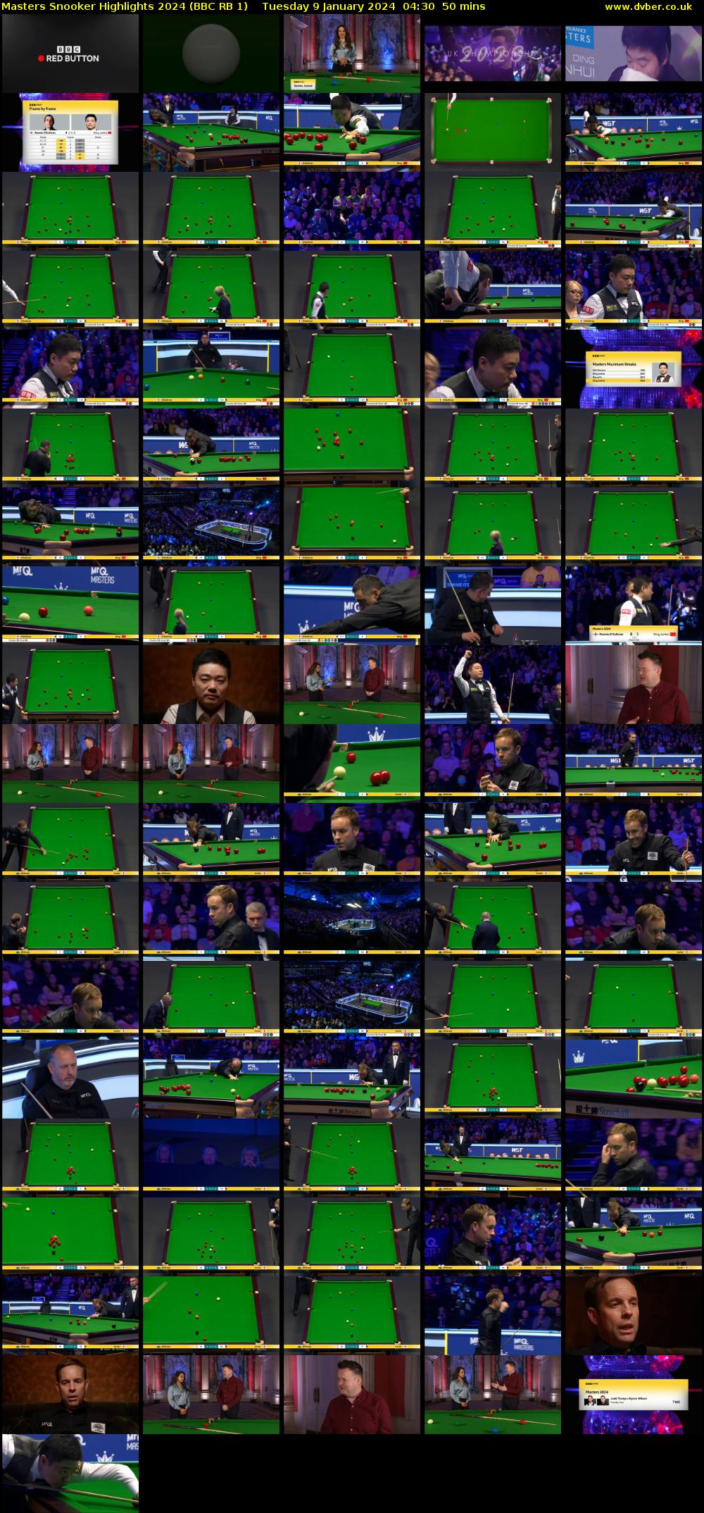 Masters Snooker Highlights 2024 (BBC RB 1) Tuesday 9 January 2024 04:30 - 05:20