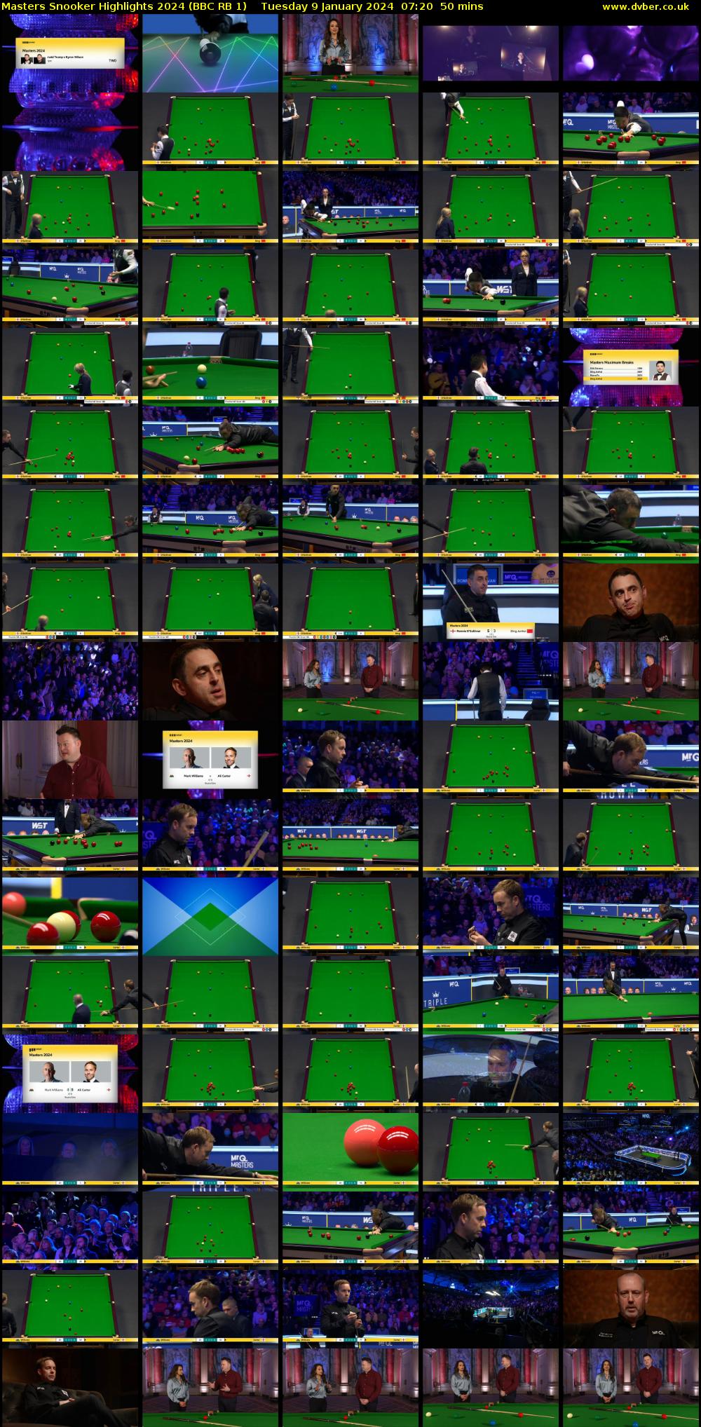 Masters Snooker Highlights 2024 (BBC RB 1) Tuesday 9 January 2024 07:20 - 08:10