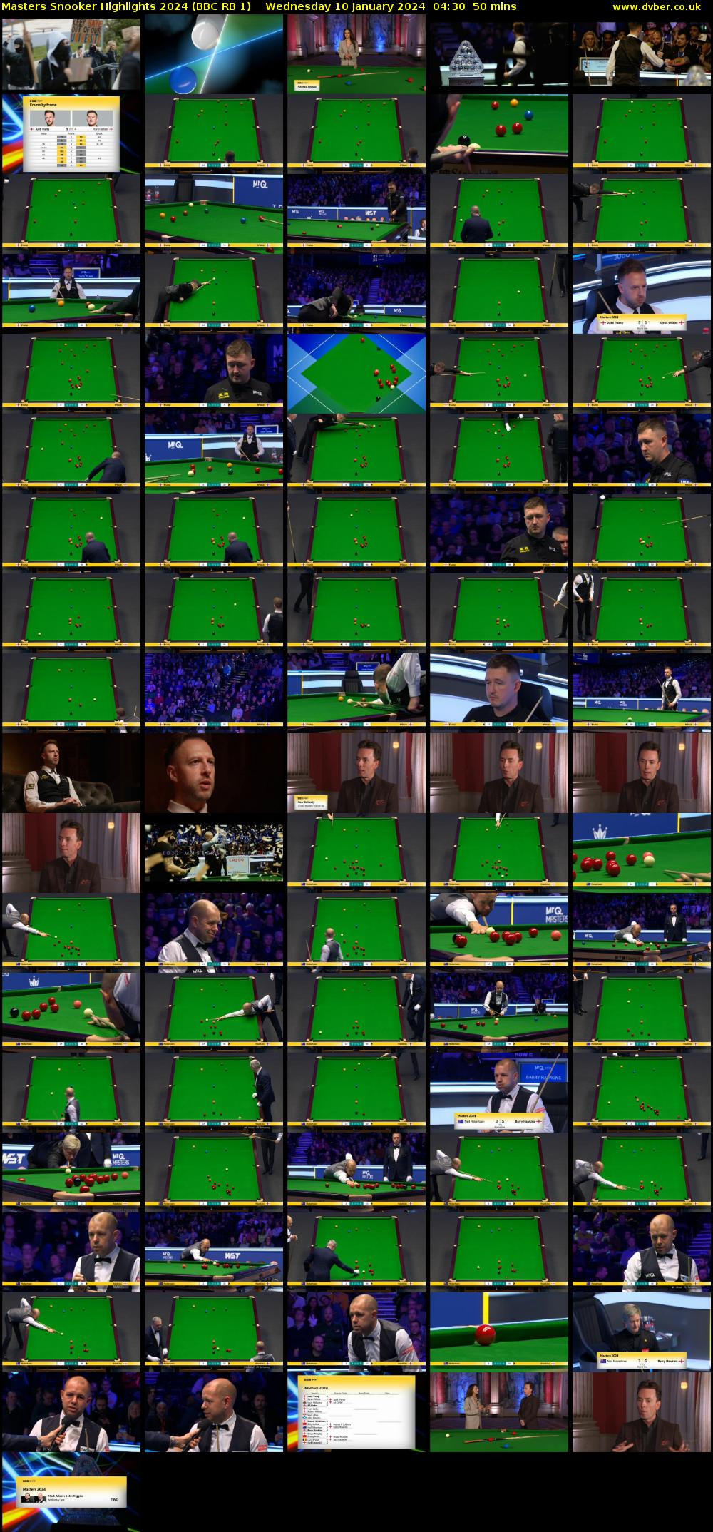 Masters Snooker Highlights 2024 (BBC RB 1) Wednesday 10 January 2024 04:30 - 05:20