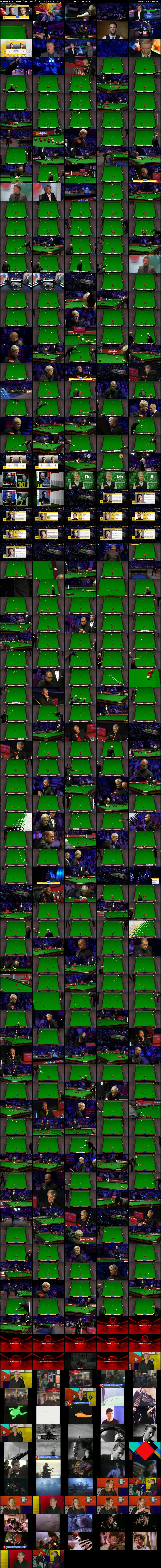 Masters Snooker (BBC RB 1) Friday 18 January 2019 19:00 - 23:00