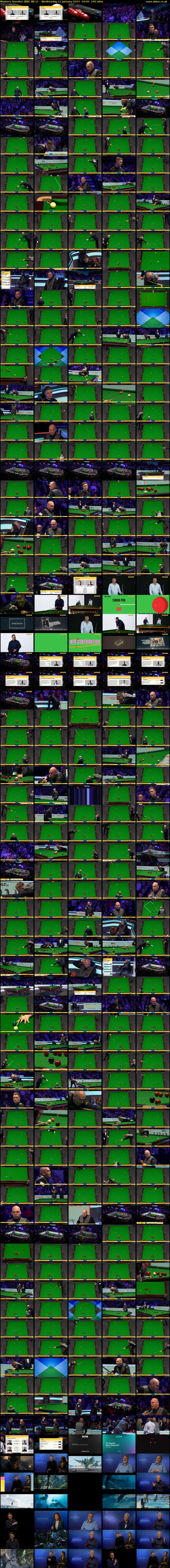 Masters Snooker (BBC RB 1) Wednesday 11 January 2023 19:00 - 23:00