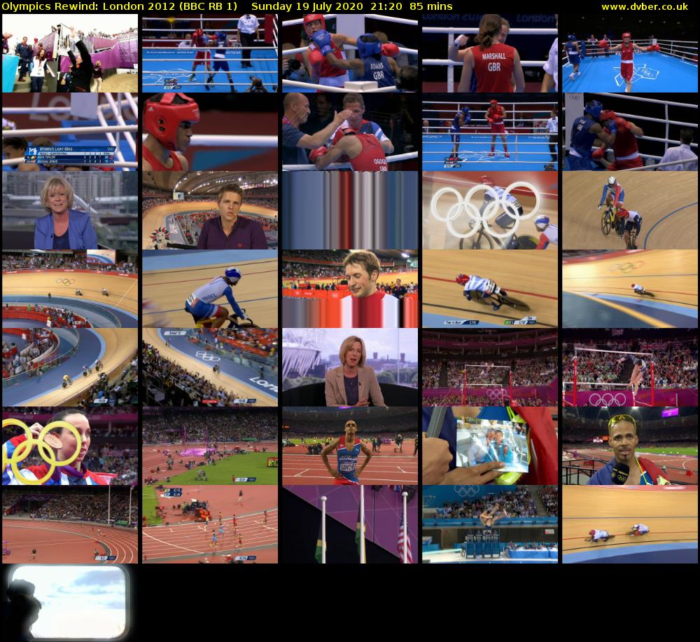 Olympics Rewind: London 2012 (BBC RB 1) Sunday 19 July 2020 21:20 - 22:45