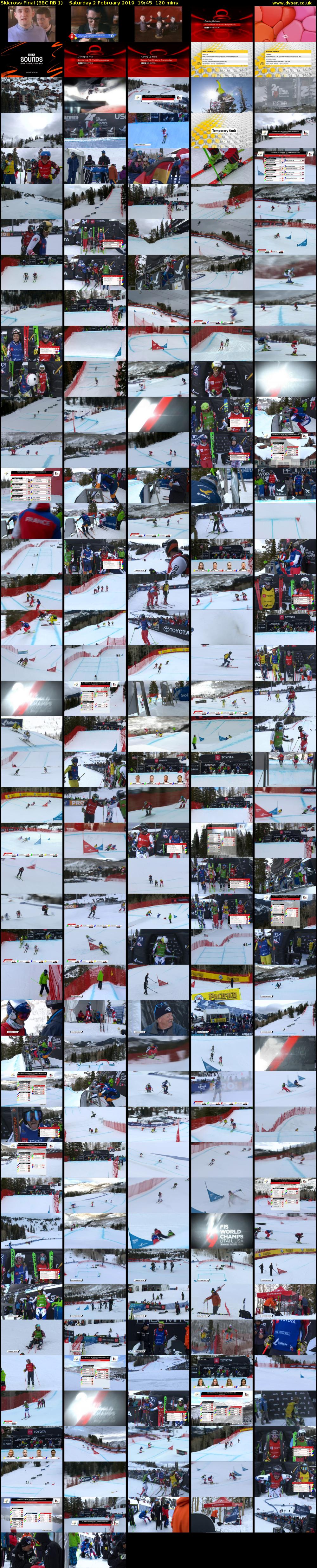 Skicross Final (BBC RB 1) Saturday 2 February 2019 19:45 - 21:45