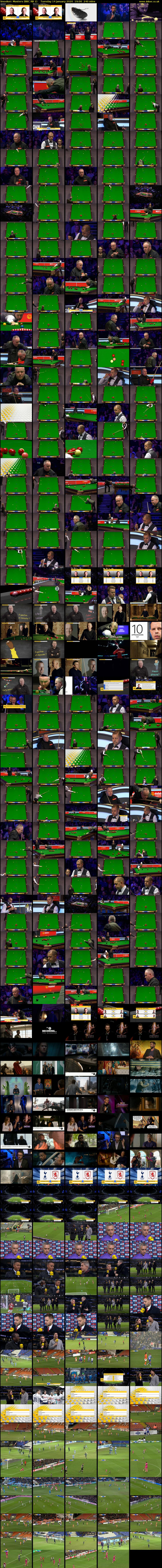 Snooker: Masters (BBC RB 1) Tuesday 14 January 2020 19:00 - 23:00