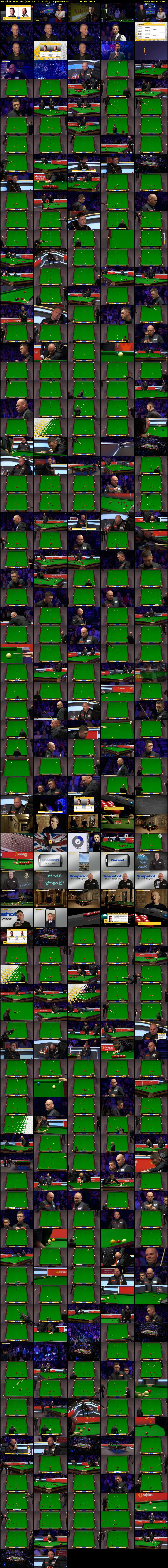 Snooker: Masters (BBC RB 1) Friday 17 January 2020 19:00 - 23:00
