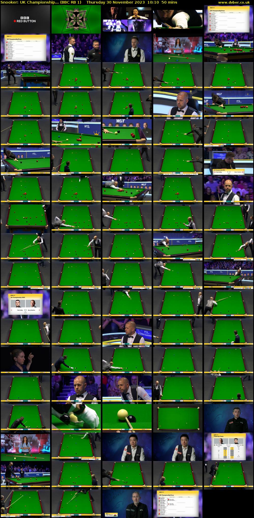 Snooker: UK Championship... (BBC RB 1) Thursday 30 November 2023 10:10 - 11:00