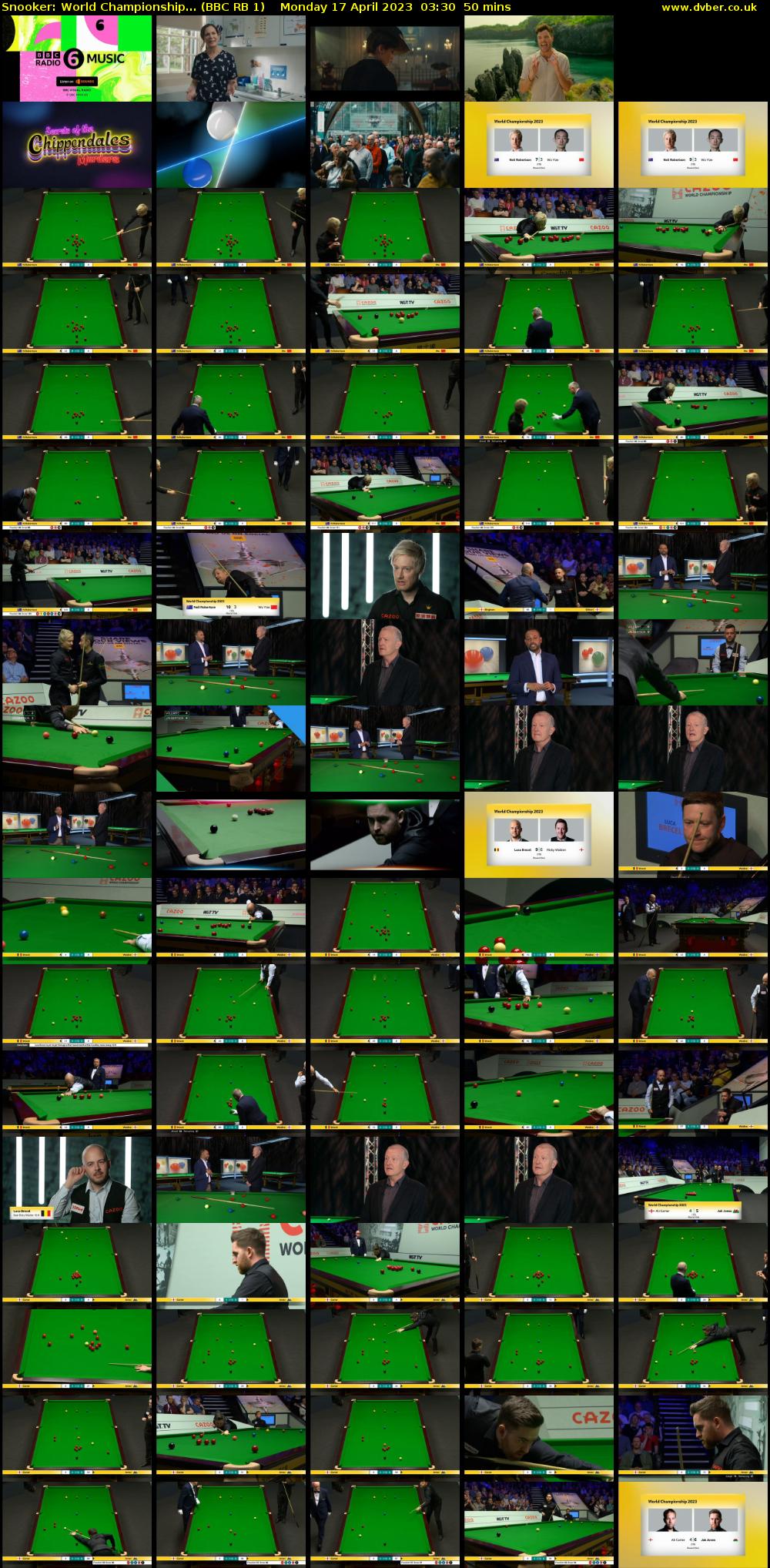 Snooker: World Championship... (BBC RB 1) Monday 17 April 2023 03:30 - 04:20