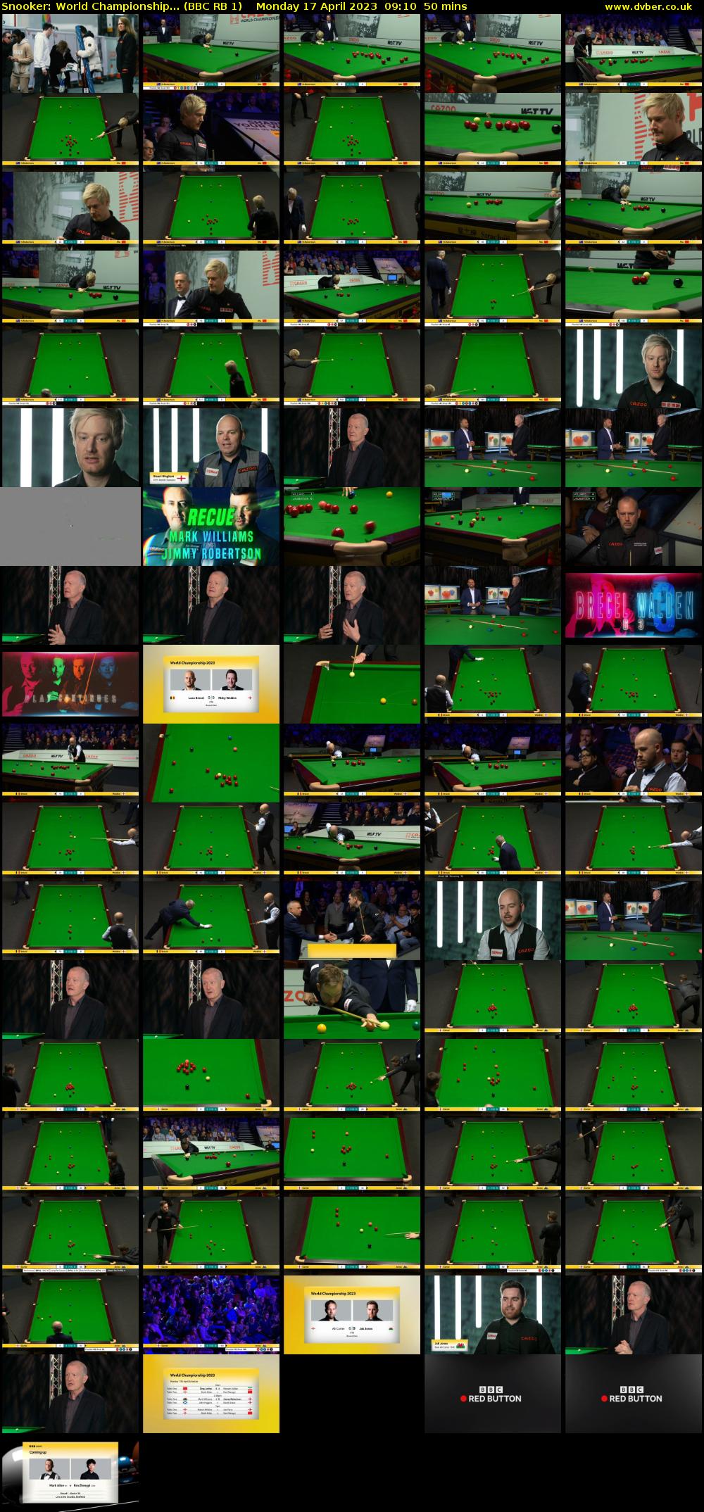 Snooker: World Championship... (BBC RB 1) Monday 17 April 2023 09:10 - 10:00